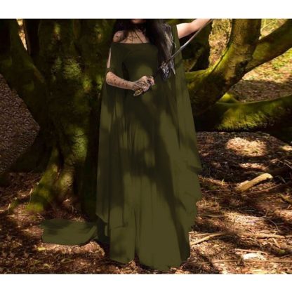 2018wish New party Long Sleeve Crewneck Belt Women Dress Halloween Women's Long Dress — image 2