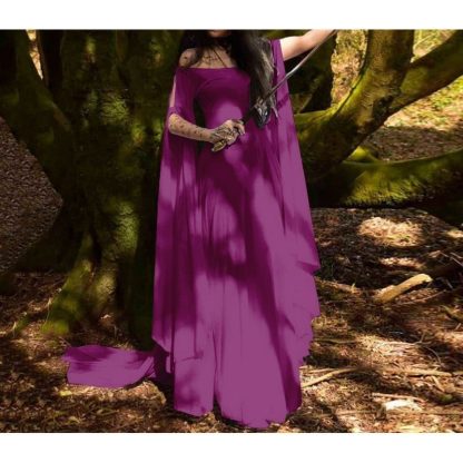 2018wish New party Long Sleeve Crewneck Belt Women Dress Halloween Women's Long Dress — image 3