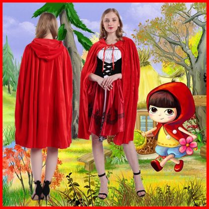 Déguisement Chaperon rouge et reine du château