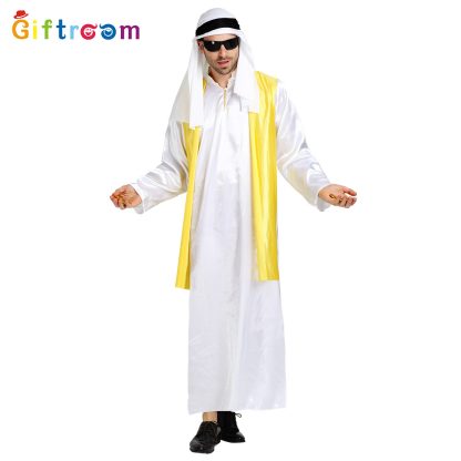 Déguisement de prince doré pour homme, gilet et tenue