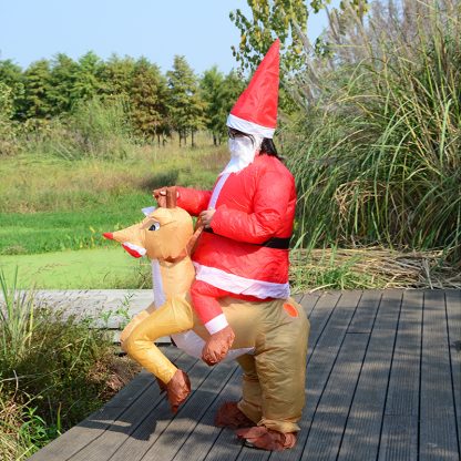 18 New Halloween Christmas Christmas Elk cosplay Dress Up Inflatable Clothes Party Spoof Costume Props — image 14