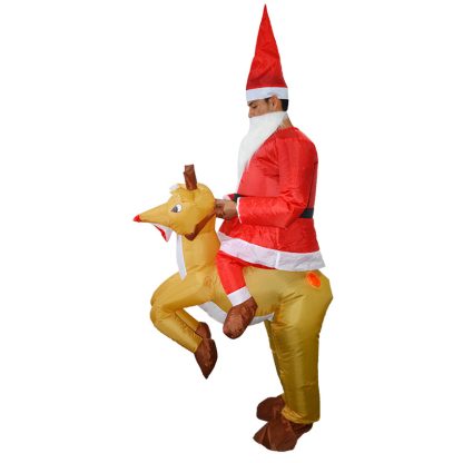 18 New Halloween Christmas Christmas Elk cosplay Dress Up Inflatable Clothes Party Spoof Costume Props — image 2