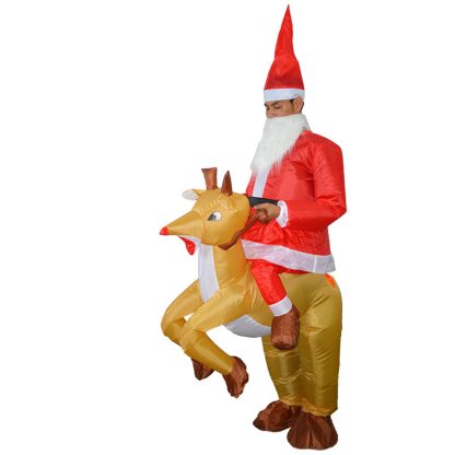 18 New Halloween Christmas Christmas Elk cosplay Dress Up Inflatable Clothes Party Spoof Costume Props — image 7