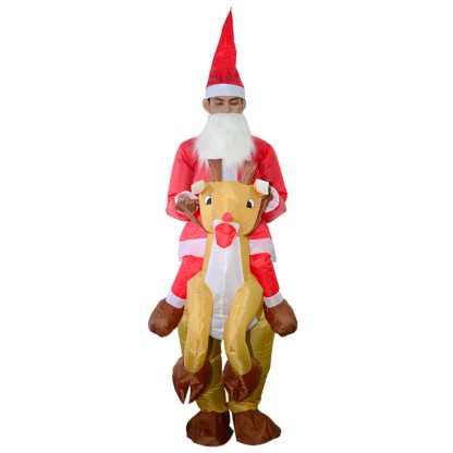 18 New Halloween Christmas Christmas Elk cosplay Dress Up Inflatable Clothes Party Spoof Costume Props — image 12