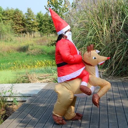 18 New Halloween Christmas Christmas Elk cosplay Dress Up Inflatable Clothes Party Spoof Costume Props — image 13
