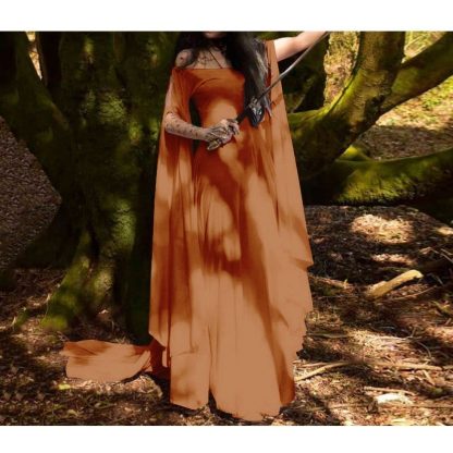 2018wish New party Long Sleeve Crewneck Belt Women Dress Halloween Women's Long Dress — image 10