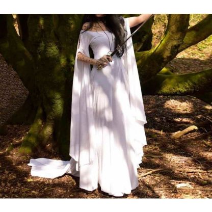 2018wish New party Long Sleeve Crewneck Belt Women Dress Halloween Women's Long Dress — image 6