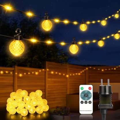 Guirlande lumineuse boules Lureshine 32 m – 200 LED blanc chaud — image 8