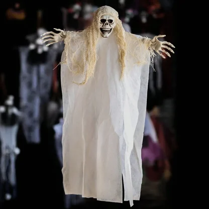 Fantôme squelette en gaze noire et blanche — image 3