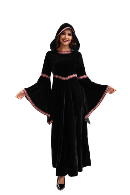 2025 Halloween Family Costume Performance Costume Party Performance Costume Adult European Medieval Burgundy Vampire — image 23