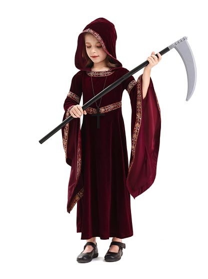 2025 Halloween Family Costume Performance Costume Party Performance Costume Adult European Medieval Burgundy Vampire — image 35