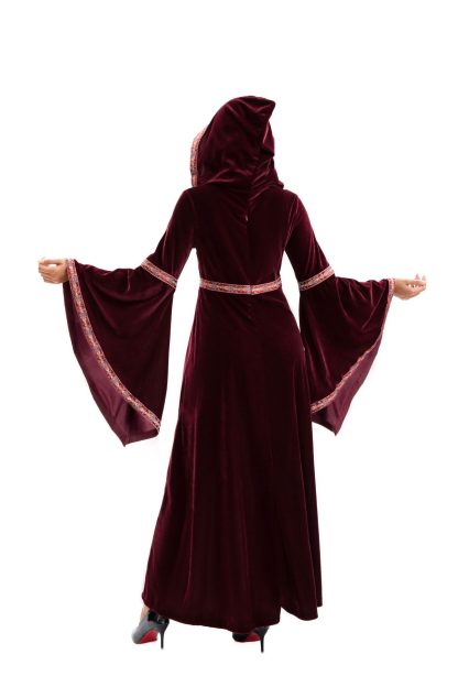 2025 Halloween Family Costume Performance Costume Party Performance Costume Adult European Medieval Burgundy Vampire — image 15