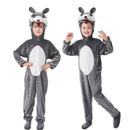 Déguisement grand méchant loup, parent et enfant