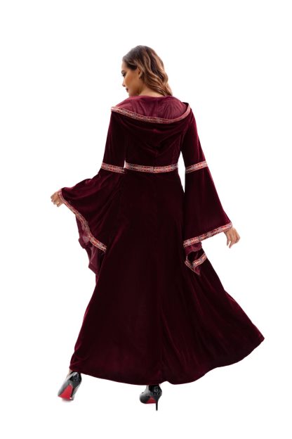 2025 Halloween Family Costume Performance Costume Party Performance Costume Adult European Medieval Burgundy Vampire — image 17