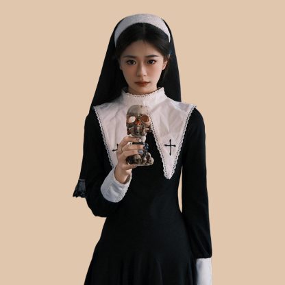 Robe de nonne gothique pour femme