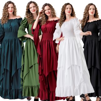 Robe médiévale Renaissance à col carré