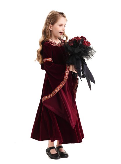 2025 Halloween Family Costume Performance Costume Party Performance Costume Adult European Medieval Burgundy Vampire — image 29