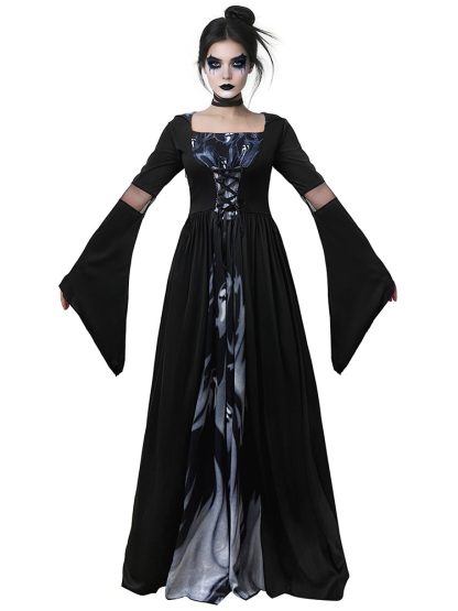 Robe de sorcière squelette à capuche — image 5
