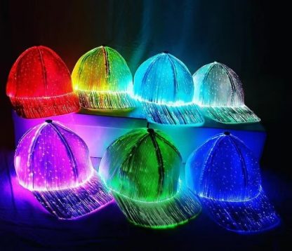 Casquette lumineuse à fibre optique — image 2
