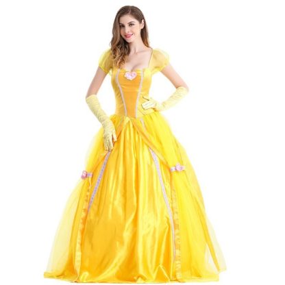Robe de princesse jaune pour femme — image 6