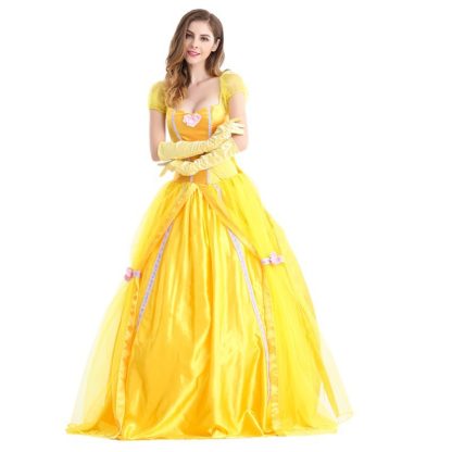 Robe de princesse jaune pour femme — image 4