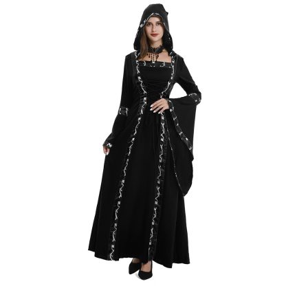 Robe médiévale de reine à capuche, jusqu'au 5XL — image 7