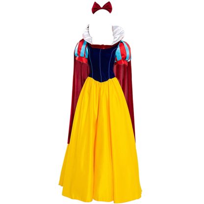 Robe de princesse bleue et jaune pour femme — image 5