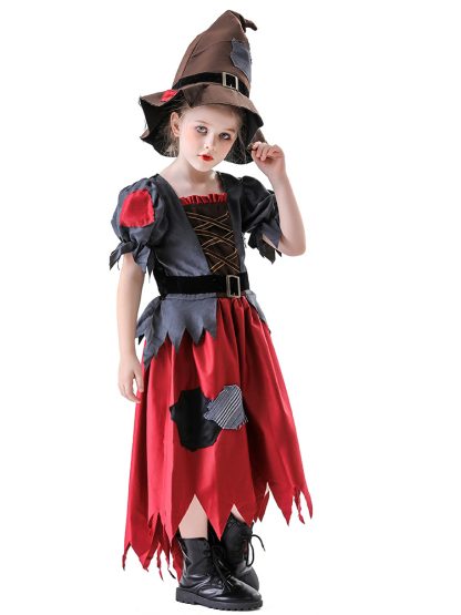 Déguisement sorcière et épouvantail pour enfant avec chapeau — image 2