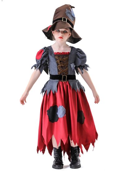 Déguisement sorcière et épouvantail pour enfant avec chapeau — image 4