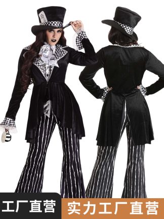 Alice in Wonderland Halloween Costume COS Costume Mad Hatter Magician Year Costume Gamewear