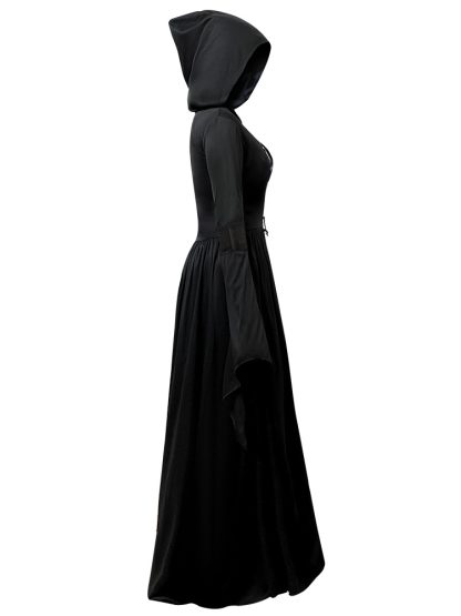 Robe de sorcière squelette à capuche — image 3