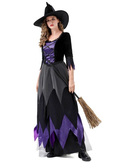 Robe de sorcière noire et violette — image 4