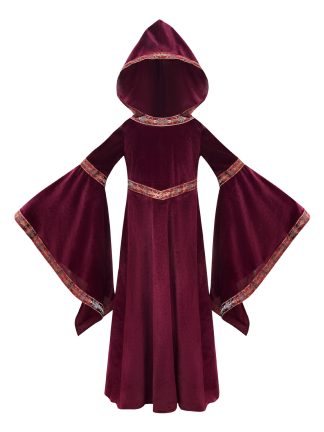 2025 Halloween Family Costume Performance Costume Party Performance Costume Adult European Medieval Burgundy Vampire