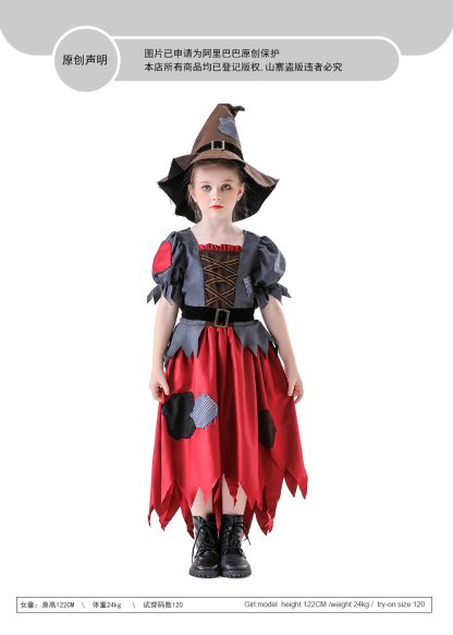 Déguisement sorcière et épouvantail pour enfant avec chapeau — image 7