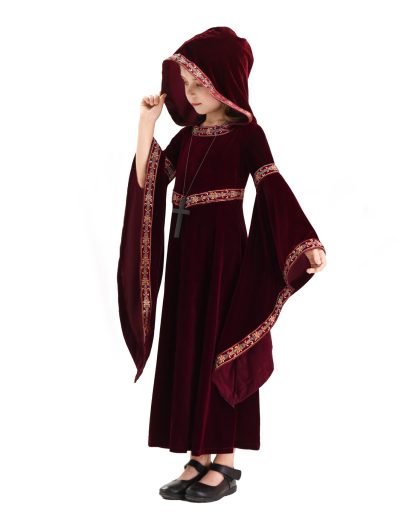 2025 Halloween Family Costume Performance Costume Party Performance Costume Adult European Medieval Burgundy Vampire — image 28