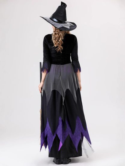 Robe de sorcière vampire noire et violette — image 4