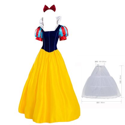 Robe de princesse bleue et jaune pour femme — image 6