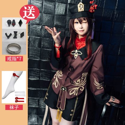 Tenue de cosplay de personnage de jeu avec perruque