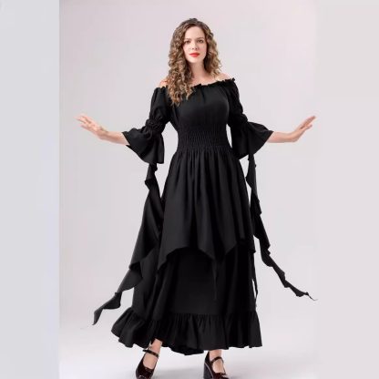 Robe médiévale Renaissance à col carré — image 3