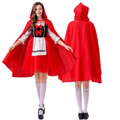 Déguisement Chaperon rouge pour femme avec cape — image 2