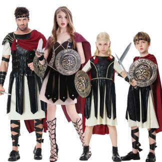 Déguisement de chevalier romain, parent et enfant