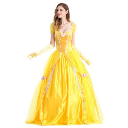 Robe de princesse jaune pour femme — image 5