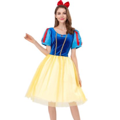 2024 New Halloween Costumes Cosplay Fairy Tale Snow White Short Skirt Children's Day Performance Costumes — image 5