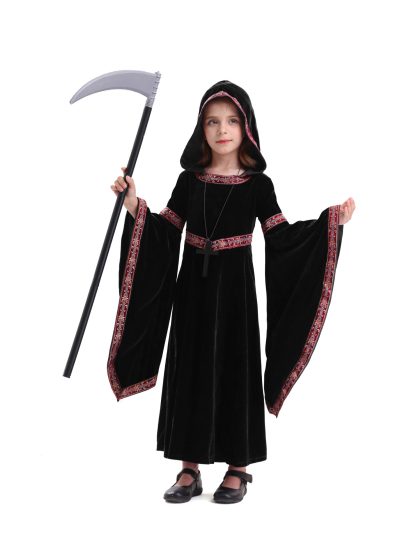 2025 Halloween Family Costume Performance Costume Party Performance Costume Adult European Medieval Burgundy Vampire — image 31