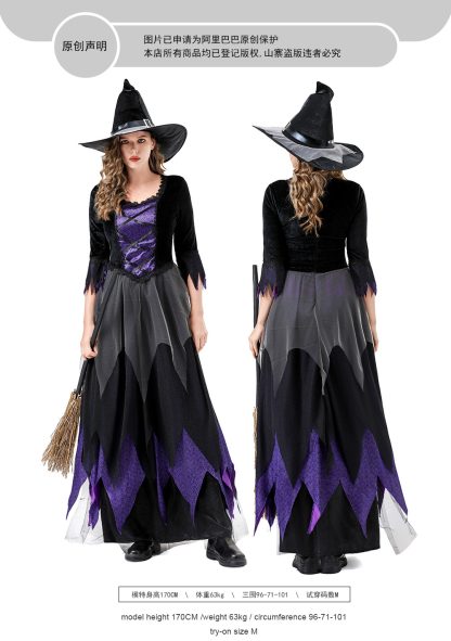 Robe de sorcière noire et violette — image 7