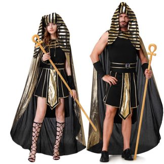 Adult Couple Cleopatra Goddess Pharaoh Masquerade Party Clothes cosplay Halloween Costumes