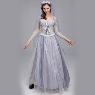 Robe de mariée squelette grise