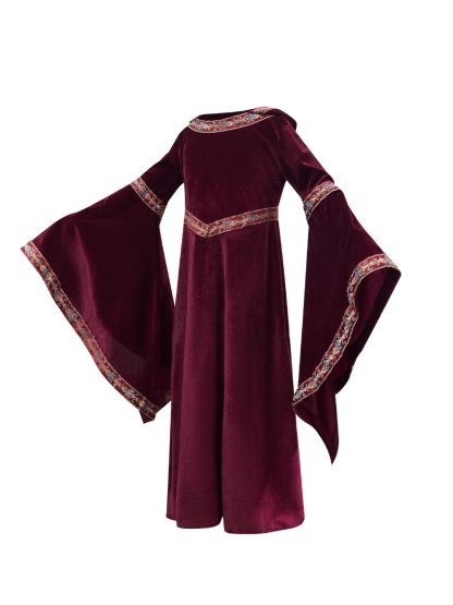 2025 Halloween Family Costume Performance Costume Party Performance Costume Adult European Medieval Burgundy Vampire — image 3