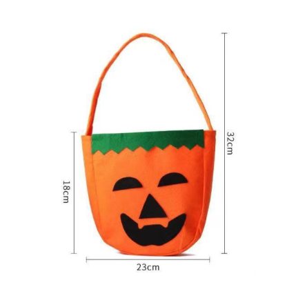 Déguisement citrouille pour enfant, chapeau et sac à bonbons — image 7
