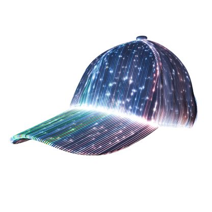 Chapeau lumineux LED à fibre optique
